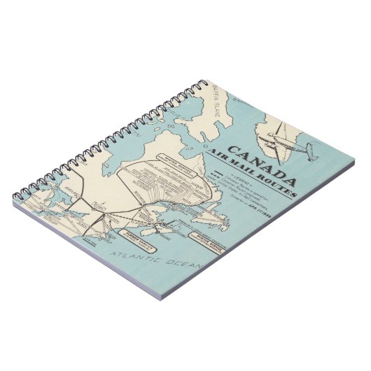 Karte von Kanada - Kanada Air Mail Routes Notizblock (Linke Seite)