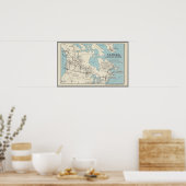 Karte von Kanada - Kanada Air Mail Routes Poster (Küche)