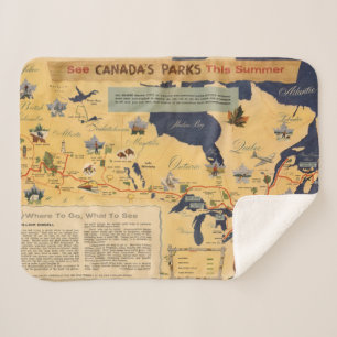 Karte von Kanada- - Kanadaparks Sherpadecke
