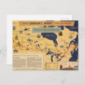 Karte von Kanada - Kanadas Parks (Vorne/Hinten)
