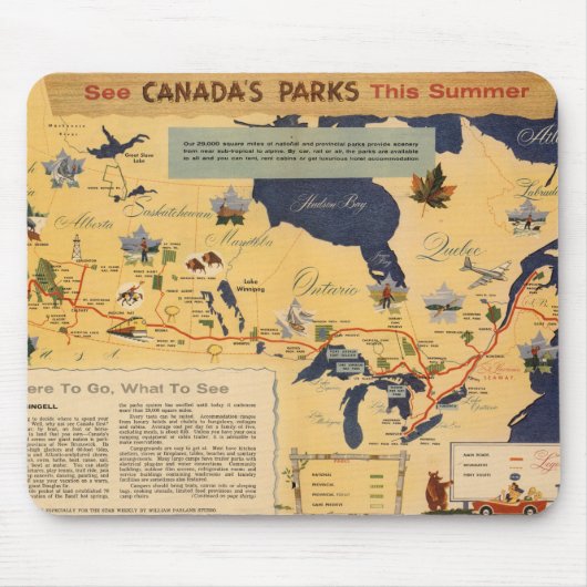 Karte von Kanada - Kanadas Parks Mousepad (Vorne)