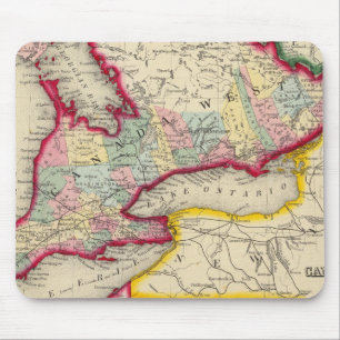 Karte von Kanada West in Landkreisen Mousepad
