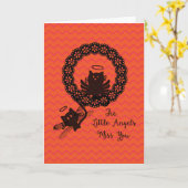 Karte von Katzen während Abwesenheit bei Uni (Gelbe Blume)