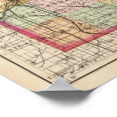 Karte von Kent Landkreis, Michigan Poster (Ecke)