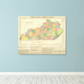 Karte von Kentucky Leinwanddruck (Insitu (Holzboden))