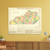 Karte von Kentucky Leinwanddruck (Insitu (Wohnzimmer))