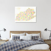 Karte von Kentucky & Tennessee Leinwanddruck (Insitu (Schlafzimmer))