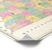 Karte von Kentucky & Tennessee Poster (Ecke)