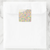 Karte von Kentucky & Tennessee Quadratischer Aufkleber (Tasche)