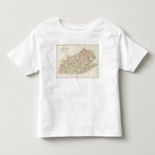Karte von Kentucky u. von Tennessee Kleinkind T-shirt