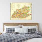 Karte von Kentucky und Tennessee Leinwanddruck (Insitu (Schlafzimmer))