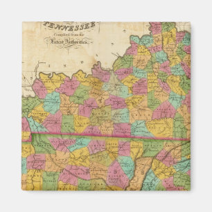 Karte von Kentucky und Tennessee Magnet