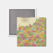 Karte von Kentucky und Tennessee Magnet (Vorderseite/Rückseite)