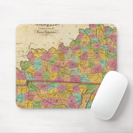 Karte von Kentucky und Tennessee Mousepad (Mit Mouse)
