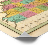 Karte von Kentucky und Tennessee Poster (Ecke)