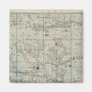 Karte von Keokuk Landkreis, Staat von Iowa Magnet