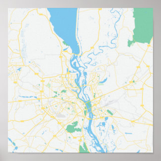 Karte von Kiew, Ukraine Poster