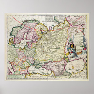 Karte von Kleinasien Poster