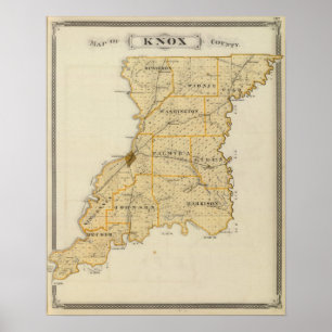 Karte von Knox County Poster