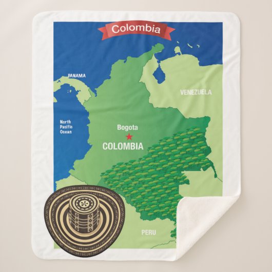 Karte von Kolumbien Sherpadecke (Vorderseite)