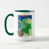 Karte von Kolumbien Tasse (Links)