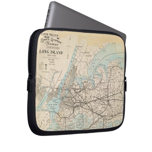 Karte von Königen, Queens, Long Island Laptopschutzhülle (Vorne Rechts)