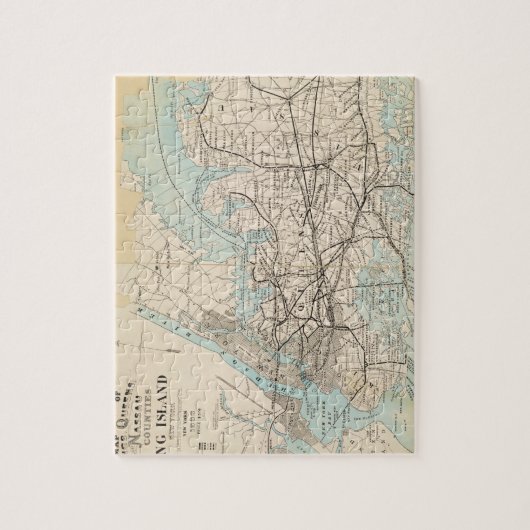 Karte von Königen, Queens, Long Island Puzzle (Vertikal)