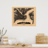 Karte von Konstantiopel Istanbul, ca. 1890 - 1907 Poster (Küche)