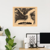 Karte von Konstantiopel Istanbul, ca. 1890 - 1907 Poster (Heimbüro)