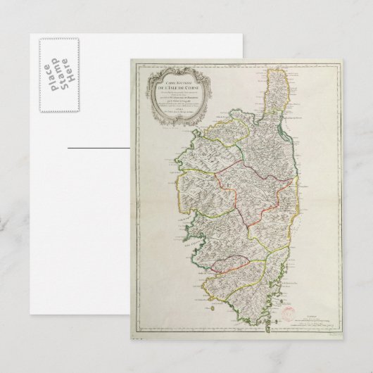 Karte von Korsika (Vorne/Hinten)