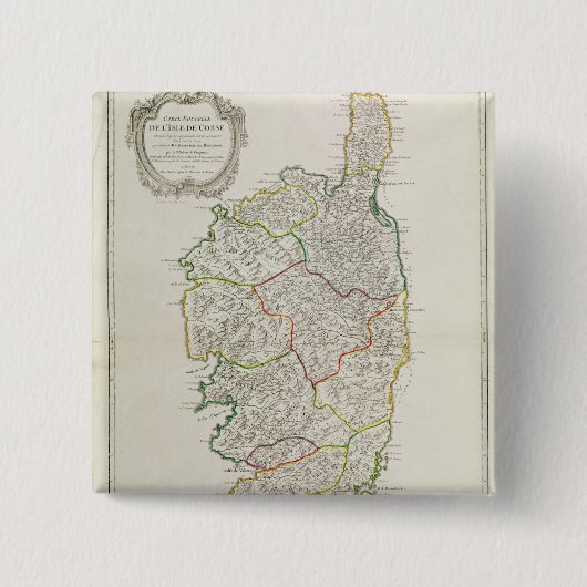 Karte von Korsika Button (Vorderseite)