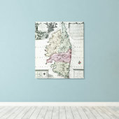 Karte von Korsika Leinwanddruck (Insitu (Holzboden))