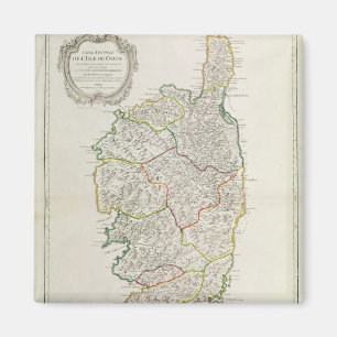 Karte von Korsika Magnet