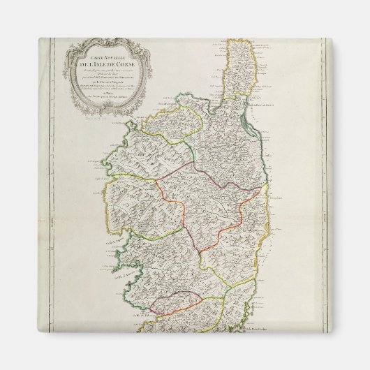 Karte von Korsika Magnet (Vorne)