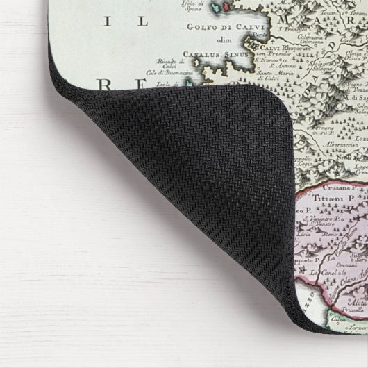 Karte von Korsika Mousepad (Ecke)