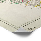 Karte von Korsika Poster (Ecke)