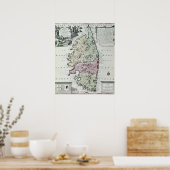 Karte von Korsika Poster (Küche)