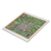 Karte von La Rochelle, von 'Civitates Orbis Fliese (Seite)