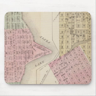 Karte von Lake City und Karte von Wabasha, Minneso Mousepad
