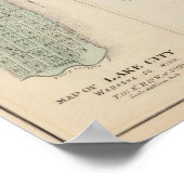 Karte von Lake City und Karte von Wabasha, Minneso Poster (Ecke)