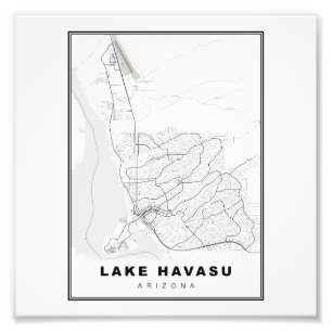 Karte von Lake Havasu City Fotodruck