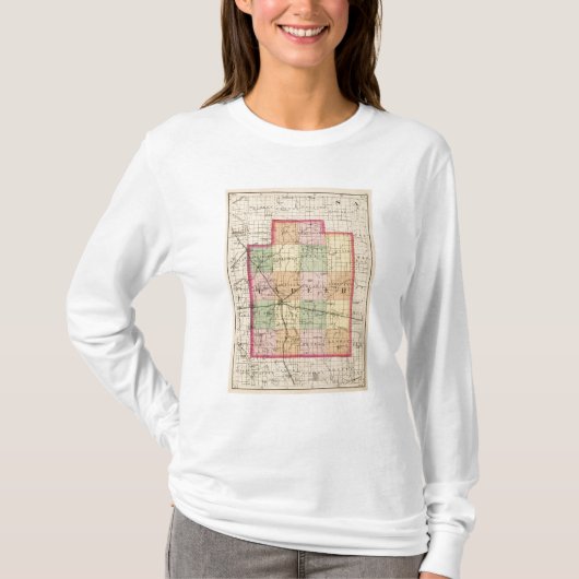 Karte von Lapeer County, Michigan T-Shirt (Vorderseite)