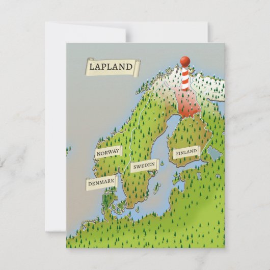 Karte von Lappland (Vorderseite)