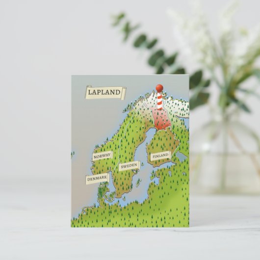 Karte von Lappland (Stehend Vorderseite)