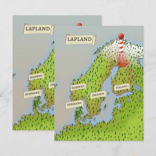 Karte von Lappland (Vorne/Hinten)