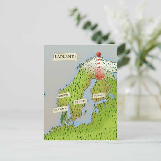 Karte von Lappland (Stehend Vorderseite)