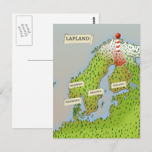Karte von Lappland (Vorne/Hinten)