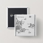 Karte von Laputa, Balnibari, Luggnagg Button (Vorne & Hinten)