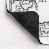 Karte von Laputa, Balnibari, Luggnagg Mousepad (Ecke)
