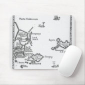Karte von Laputa, Balnibari, Luggnagg Mousepad (Mit Mouse)
